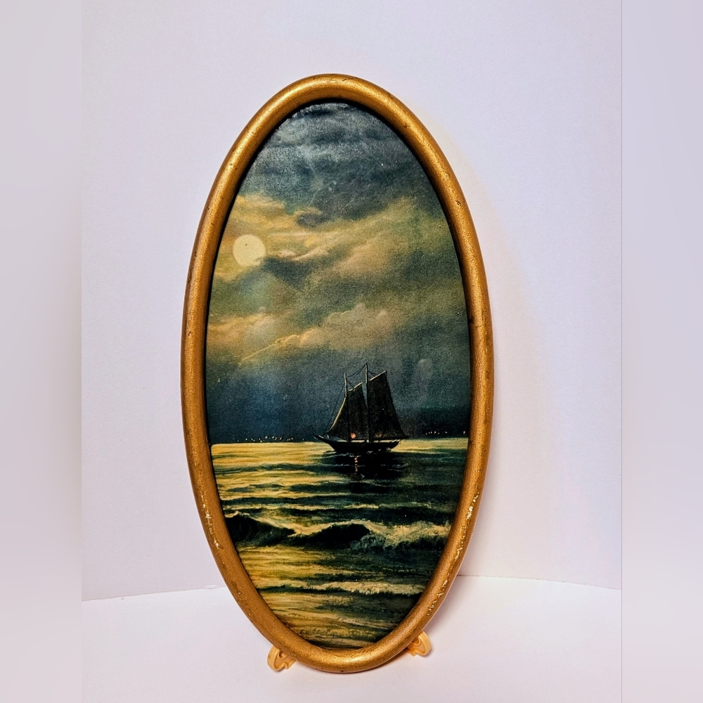 Oval Framed Nautical Wall Art